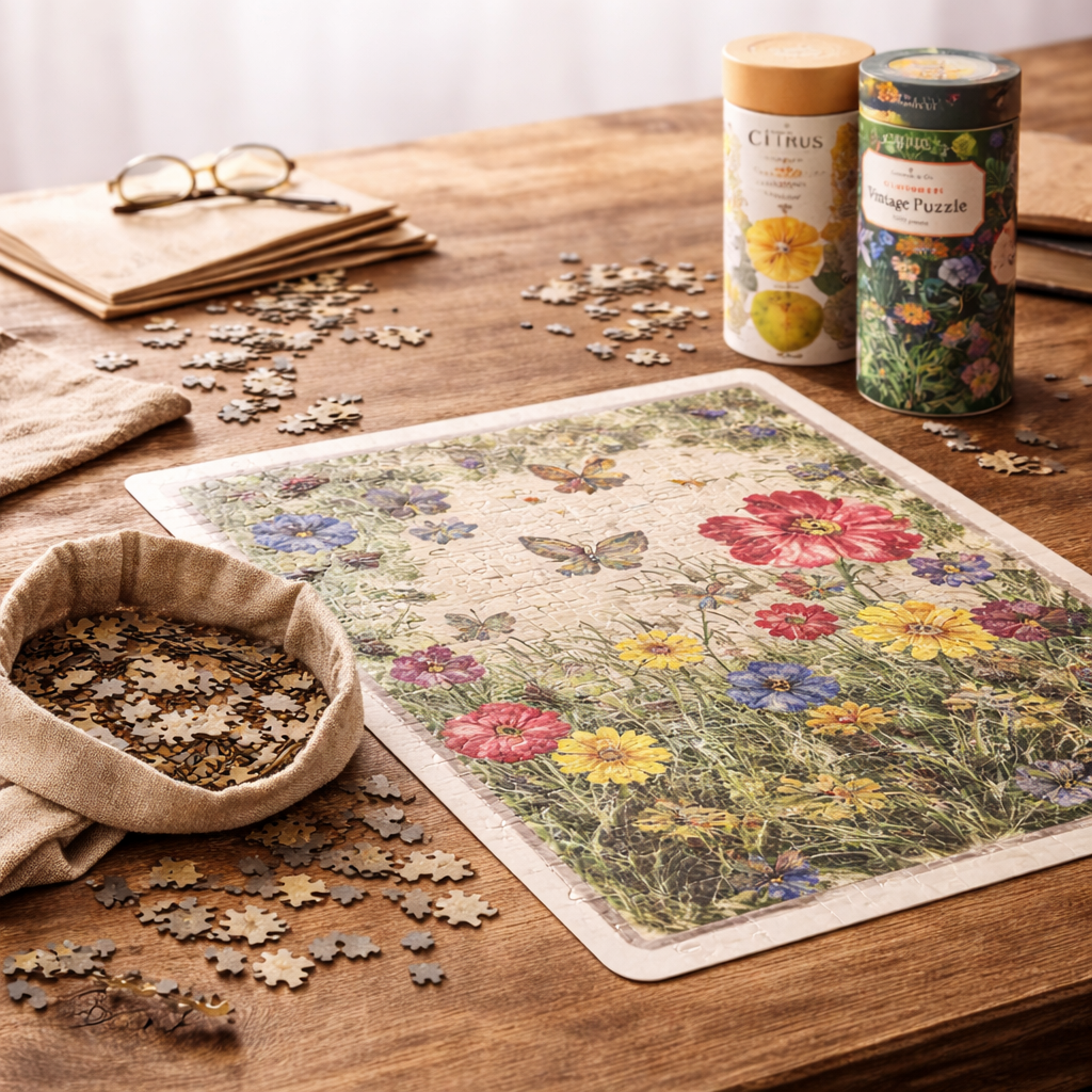 Cavallini Vintage Puzzle 1000 Teile für Erwachsene: Hochwertiges Nostalgie-Puzzle als Wand-Deko kaufen bei Vortono.