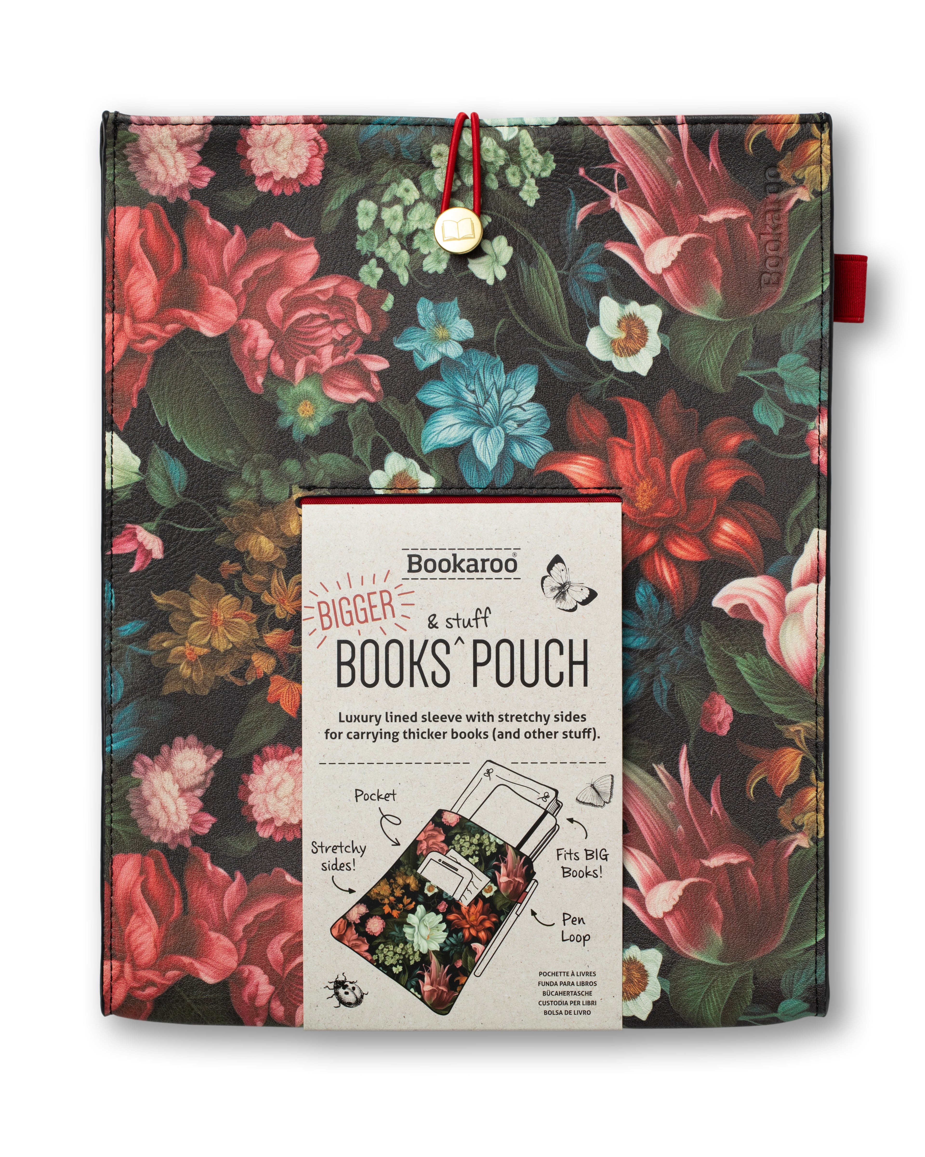 Bookaroo Große Buchtasche Dark Floral