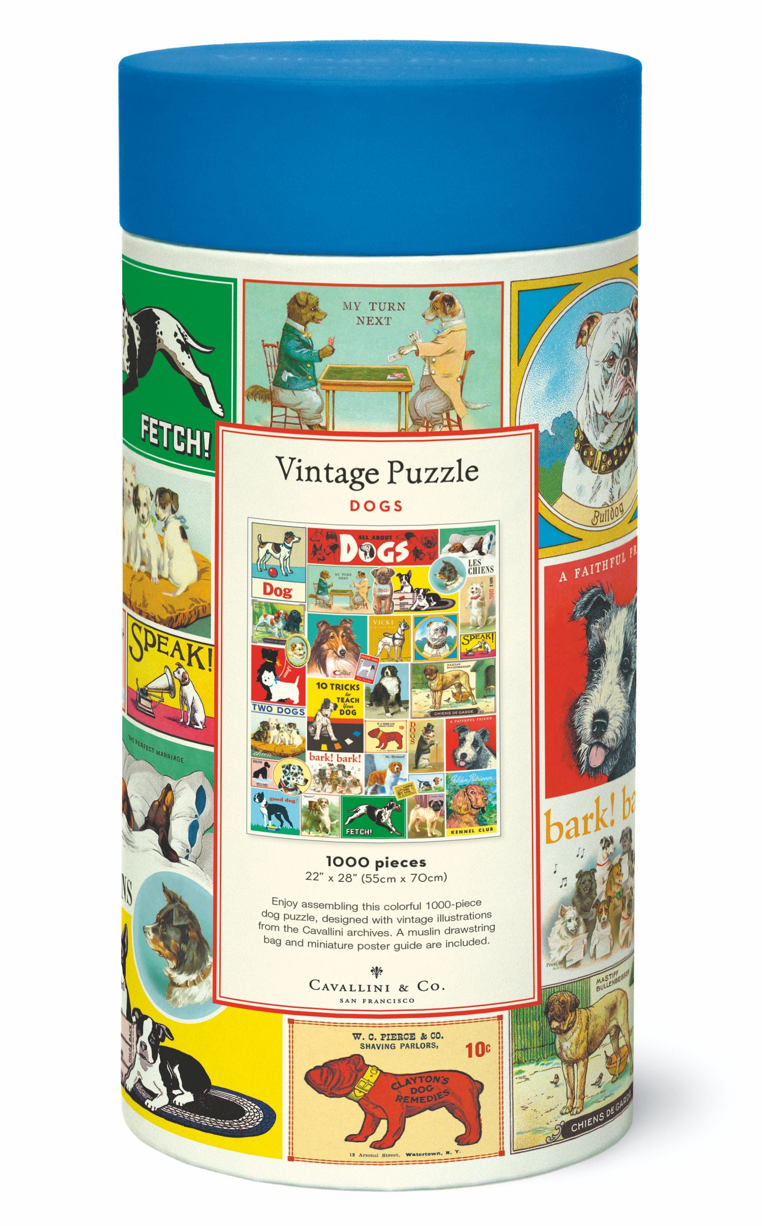 Vintage Dogs Cavallini Puzzle 1000 Teile