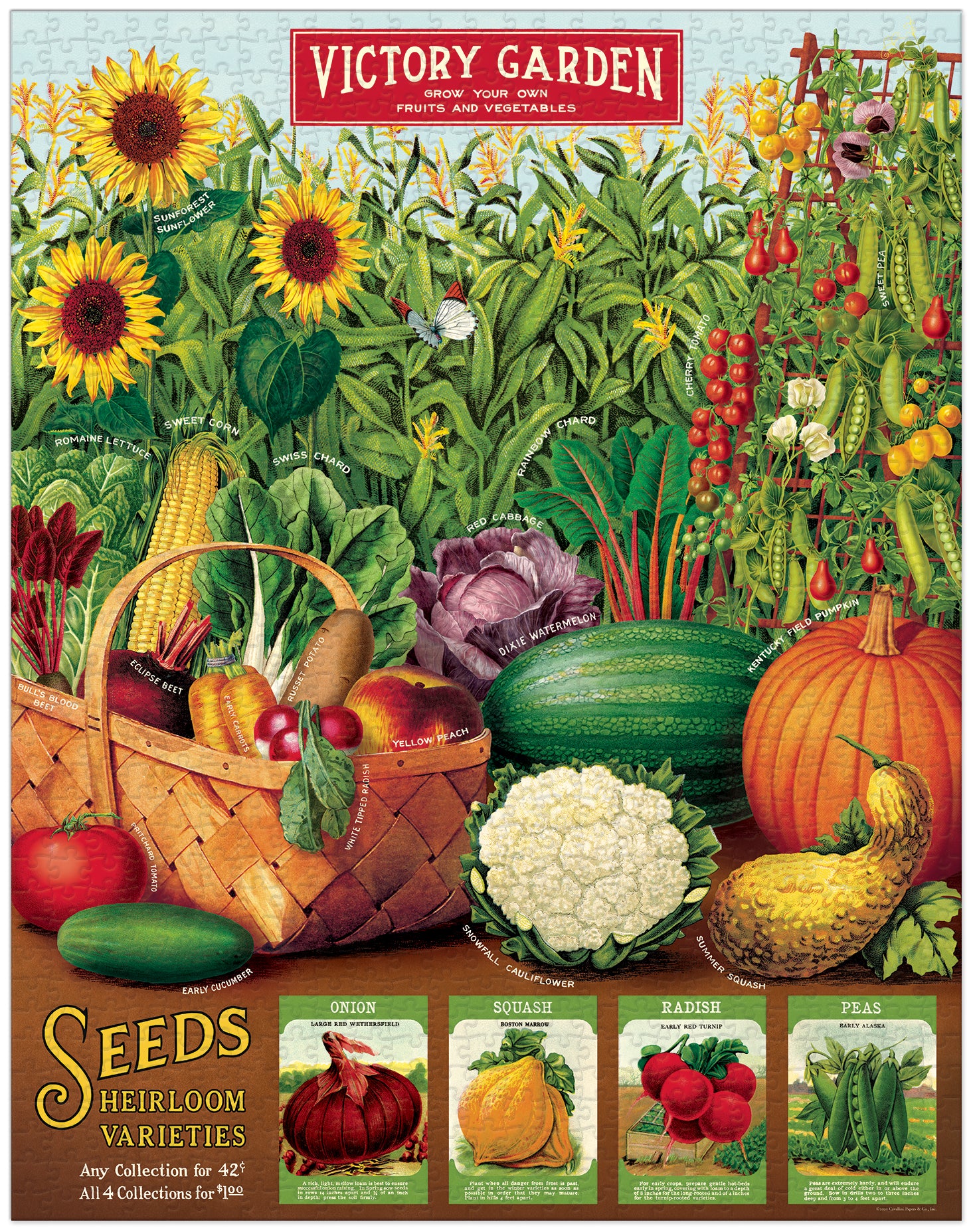 Victory Garden 
Cavallini Puzzle 1000 Teile