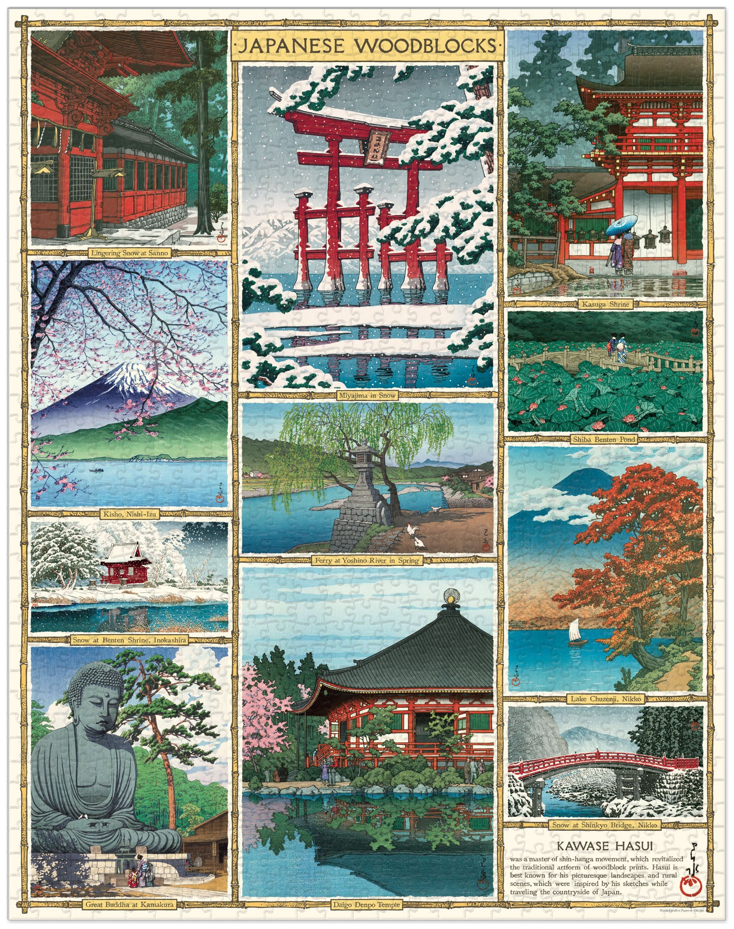 Japanese Woodblocks Cavallini Puzzle 1000 Teile