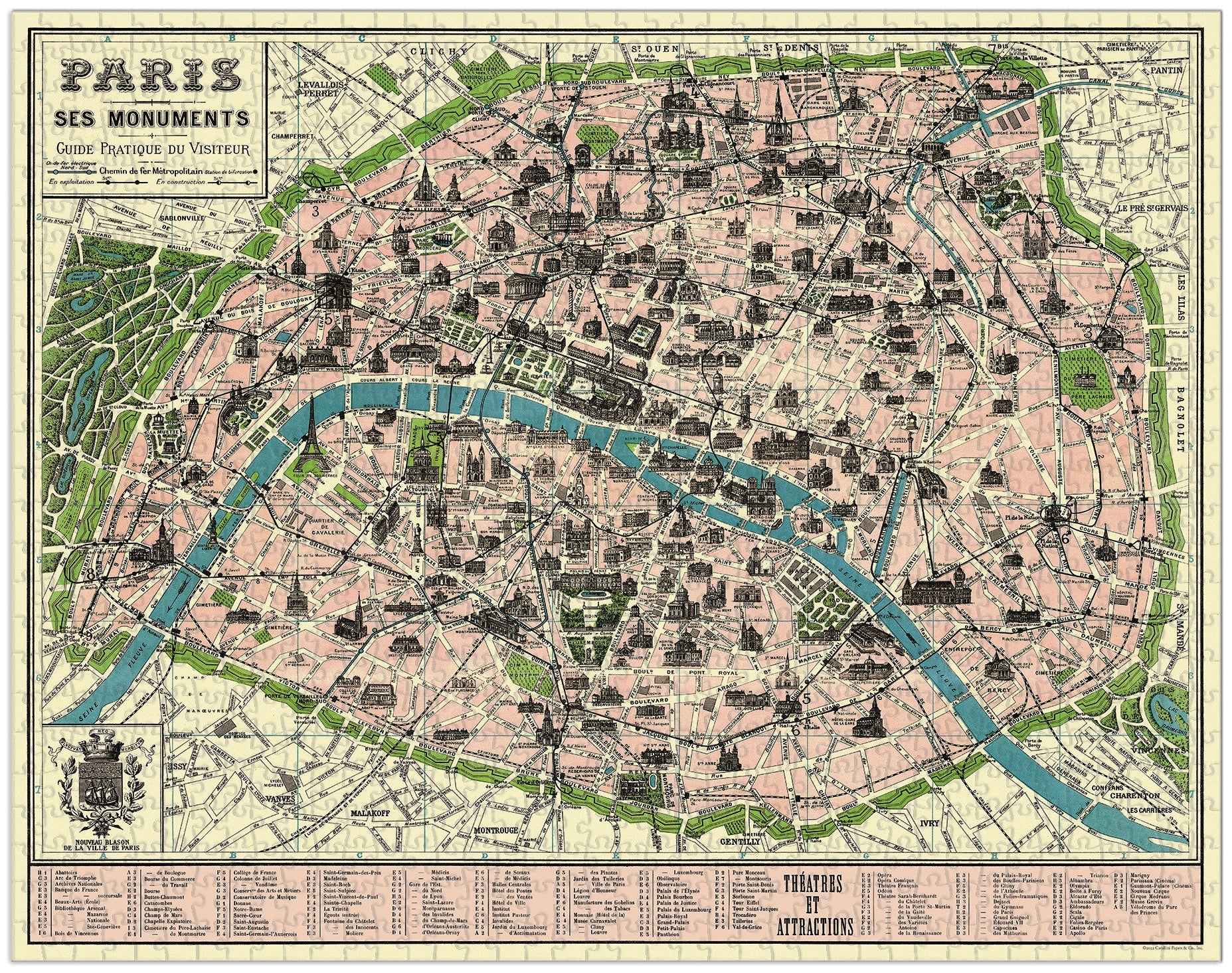 Paris 
Cavallini Puzzle 1000 Teile