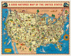 USA Map Cavallini Puzzle 1000 Teile