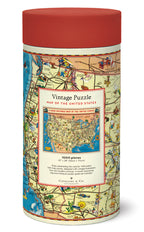 USA Map Cavallini Puzzle 1000 Teile