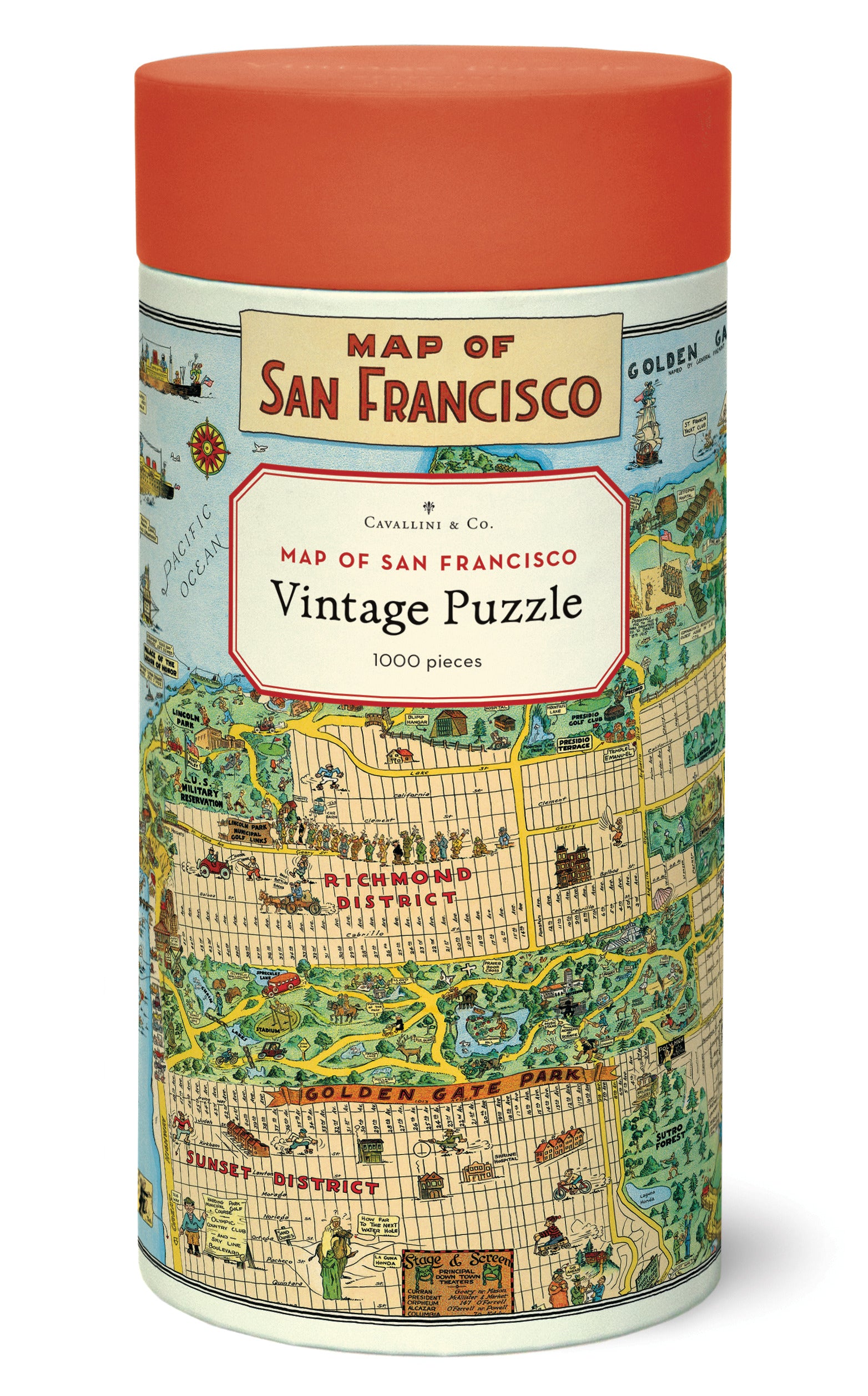San Francisco 
Cavallini Puzzle 1000 Teile