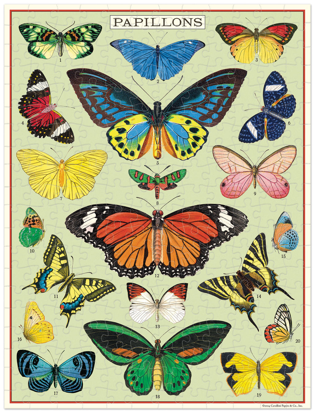 Mini Puzzle Butterflies 
Cavallini 240 Teile