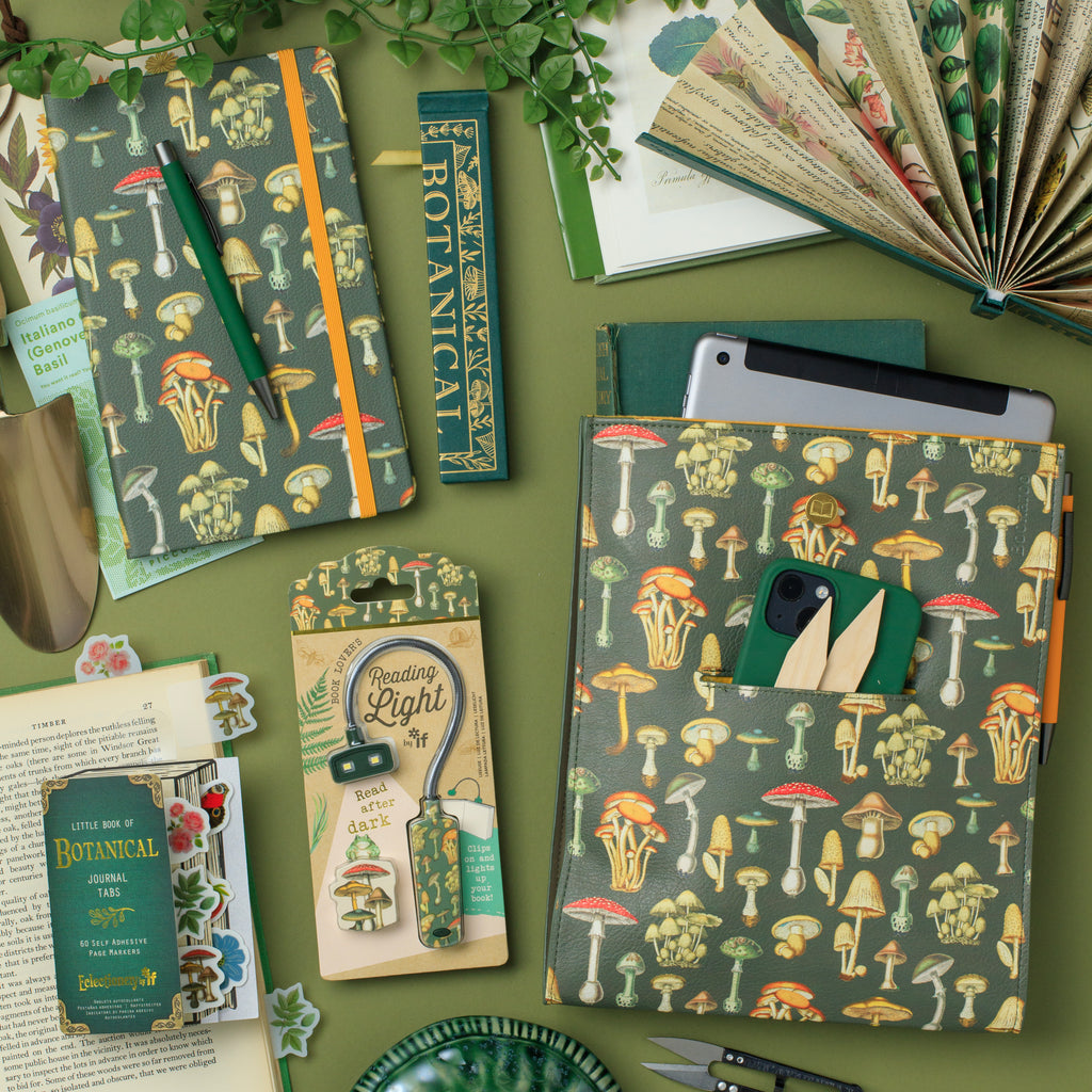 Bookaroo Große Buchtasche Botanical Mushrooms