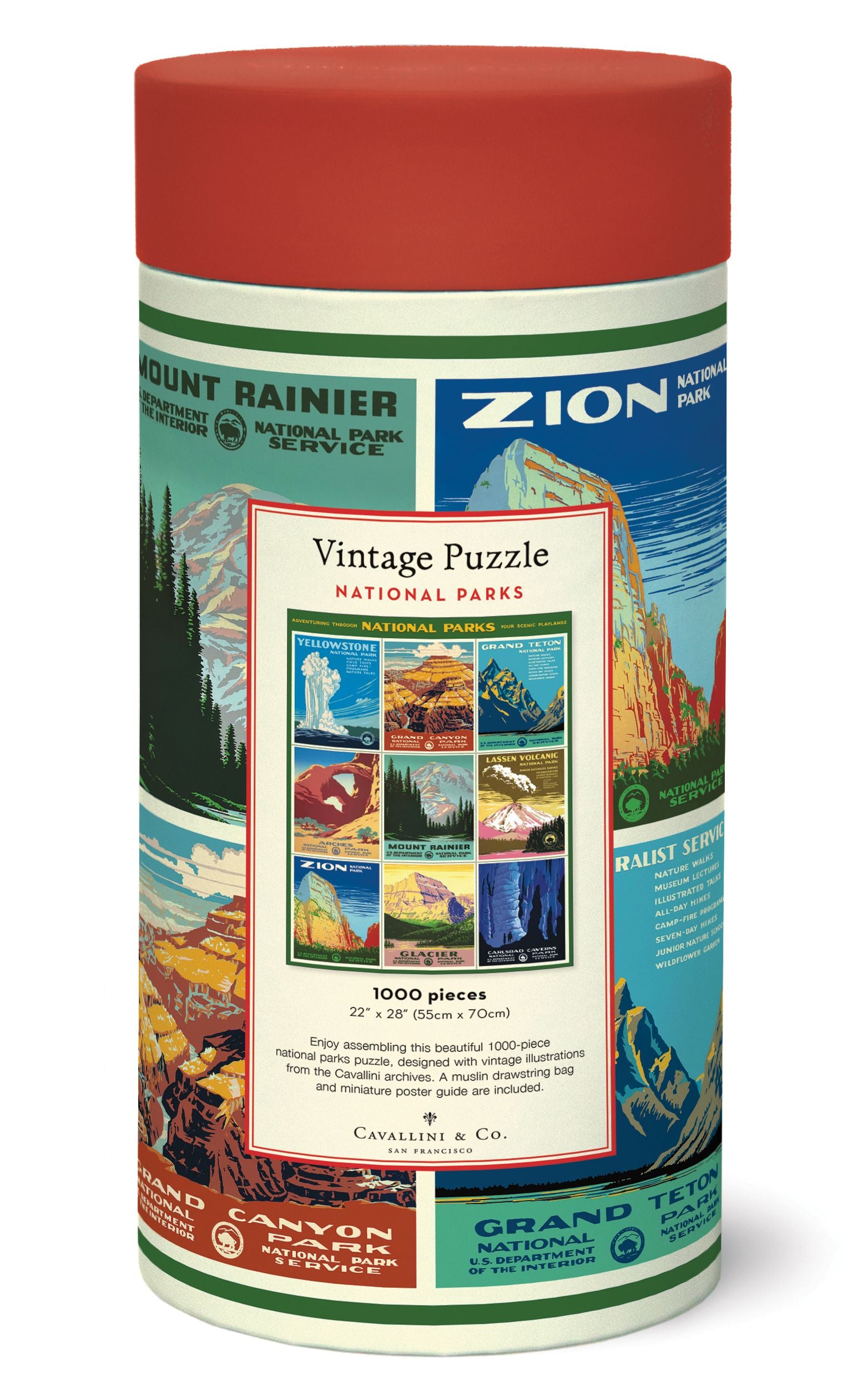 Nationalparks Posters Cavallini Puzzle 1000 Teile