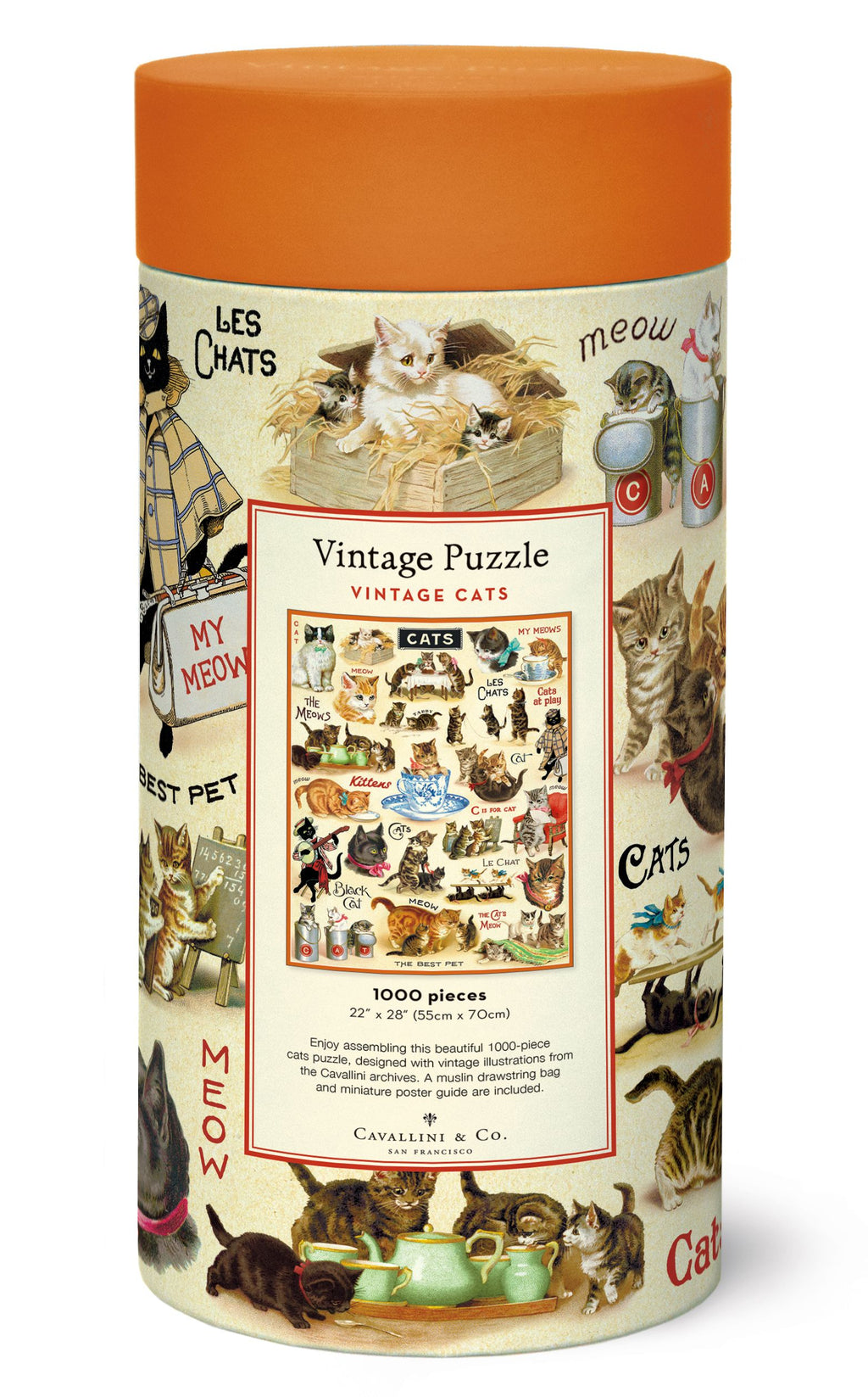 Vintage Cats Cavallini Puzzle 1000 Teile